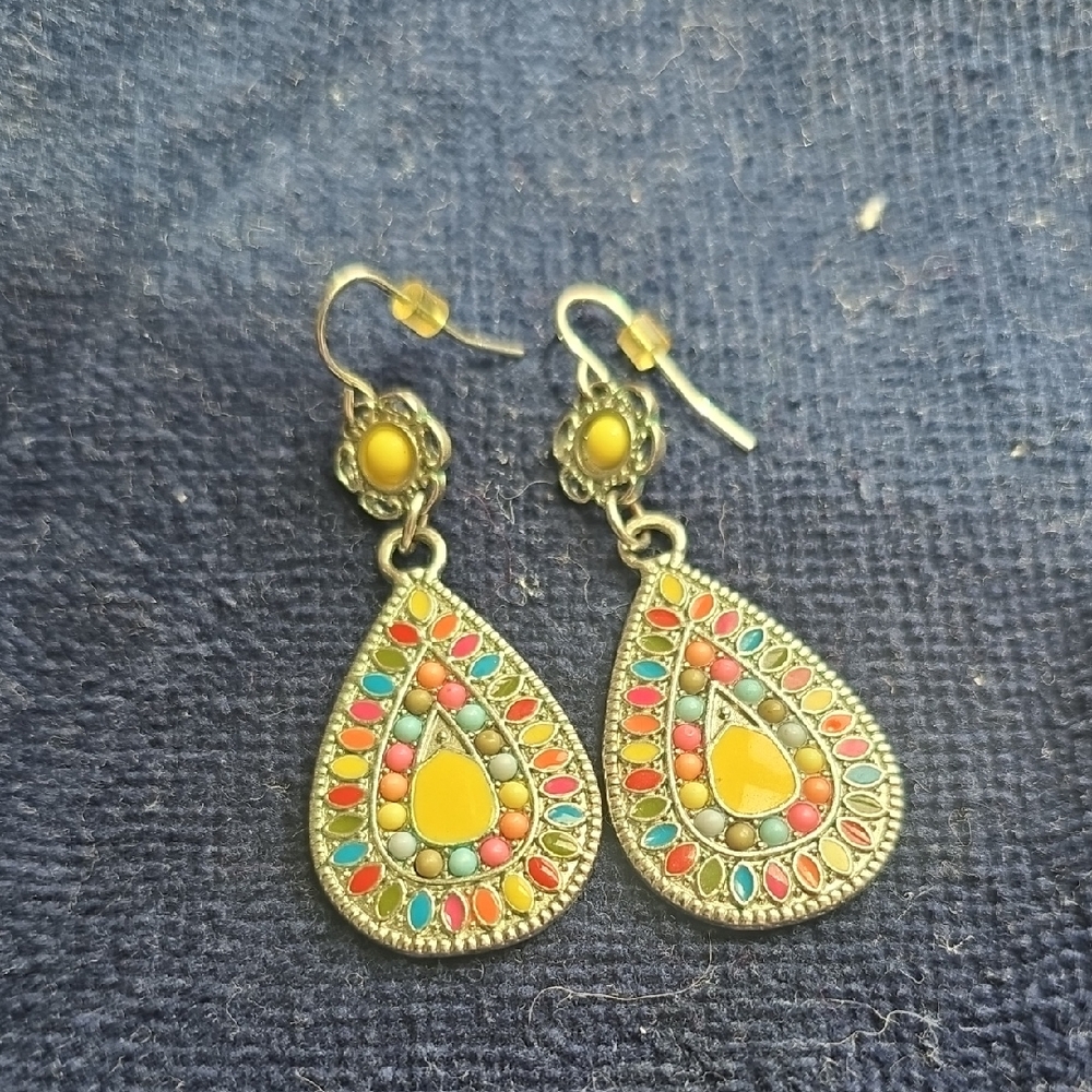 Colorful Teardrop Earrings